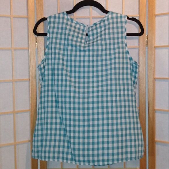 Talbots SmPet Sleeveless Gingham Top - Picture 4 of 12